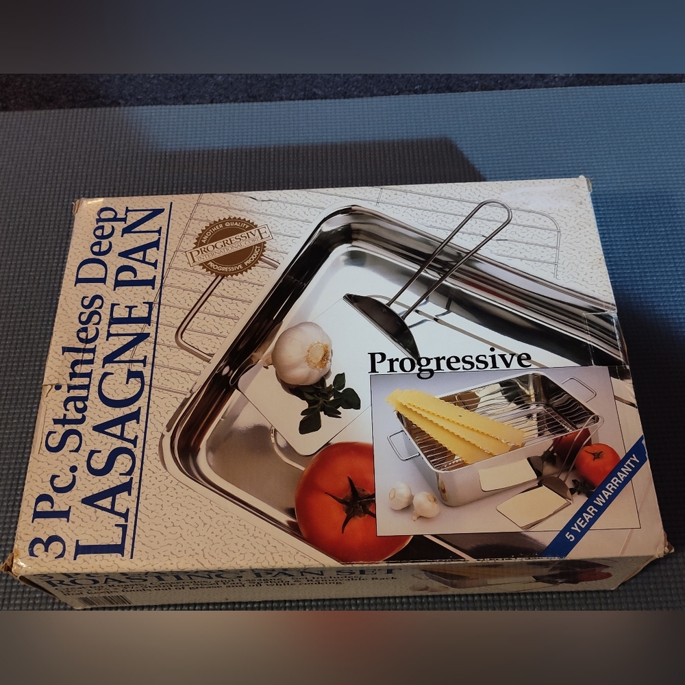 3-Piece Stainless Steel Deep Lasagne Pan Set